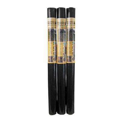 3 rolls of landscape weed prevention membrane