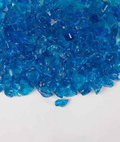 Aquamarine Blue Glass Chippings 10-20mm