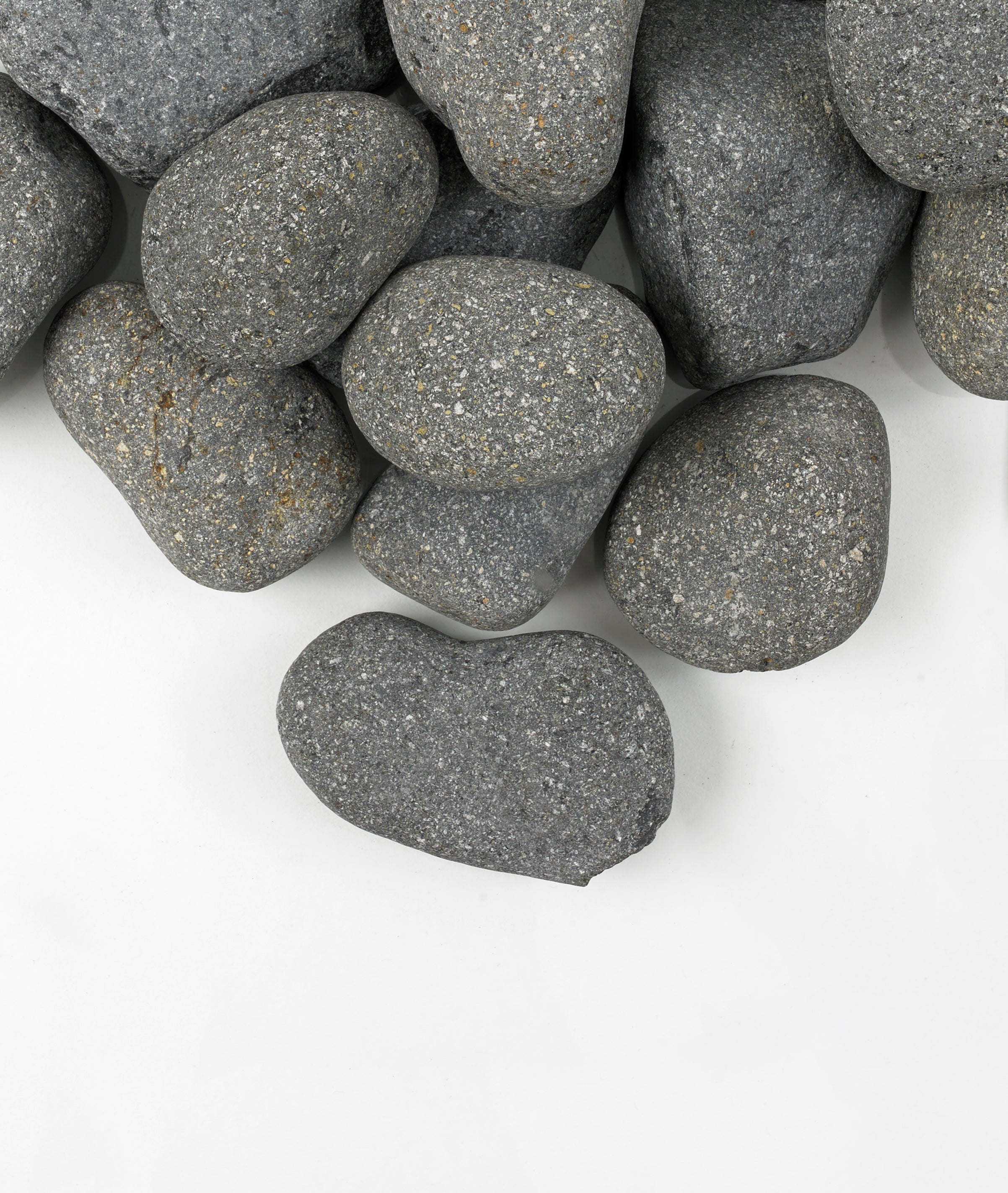 Black garden cobbles