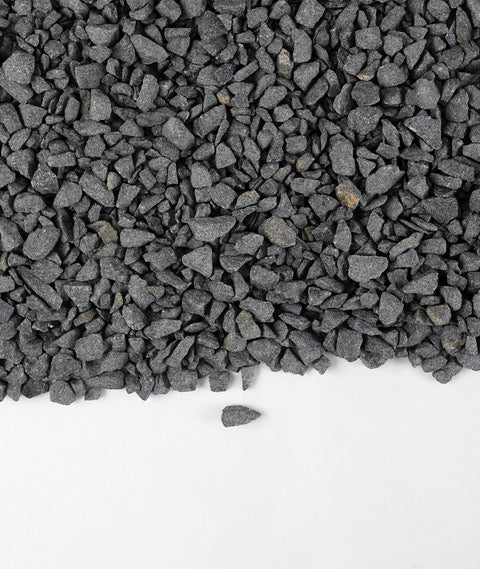 Dry charcoal graniite gravel