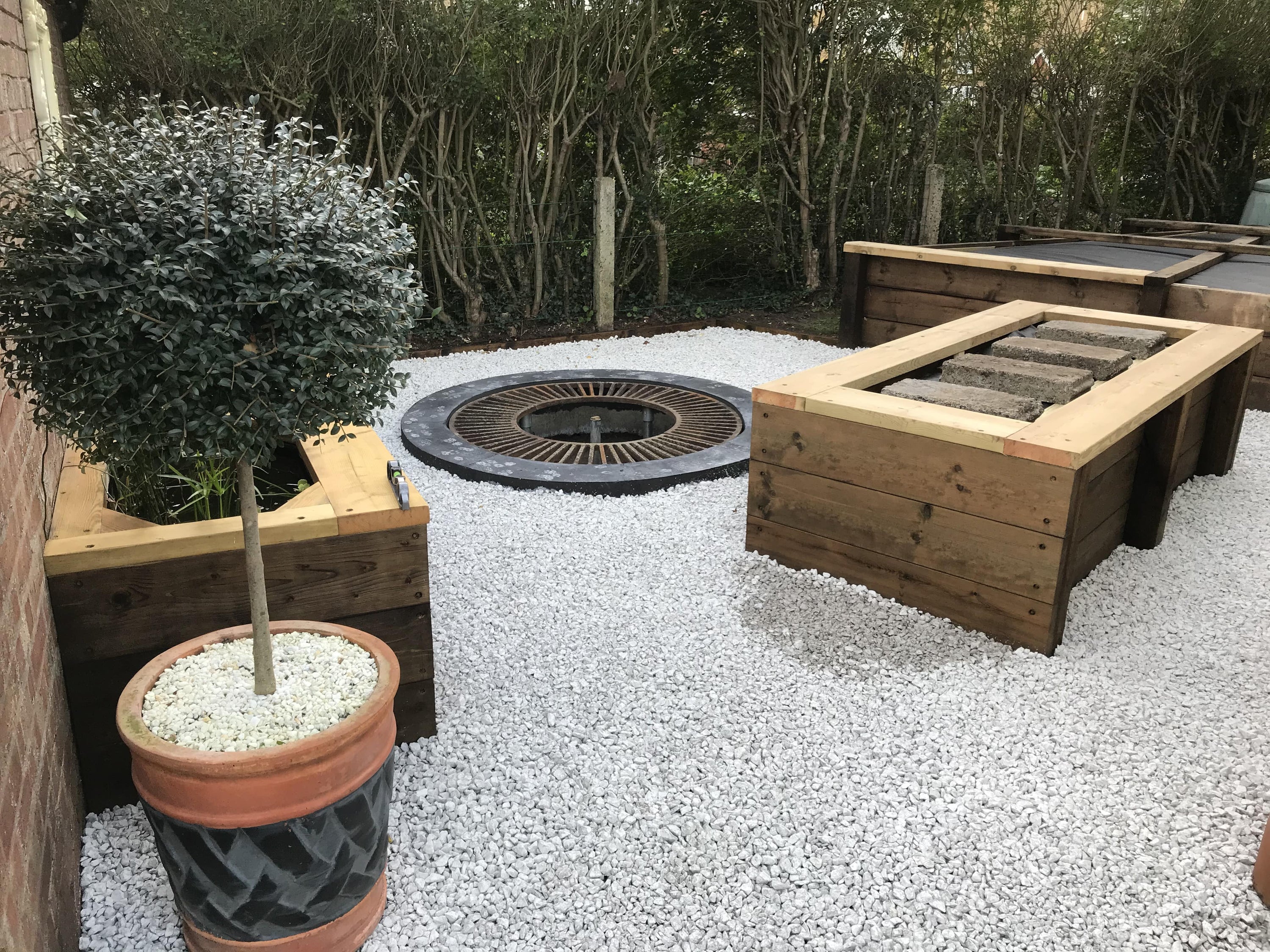 Garden design featuring limestone