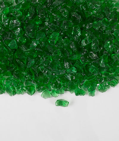 Green glass chippings