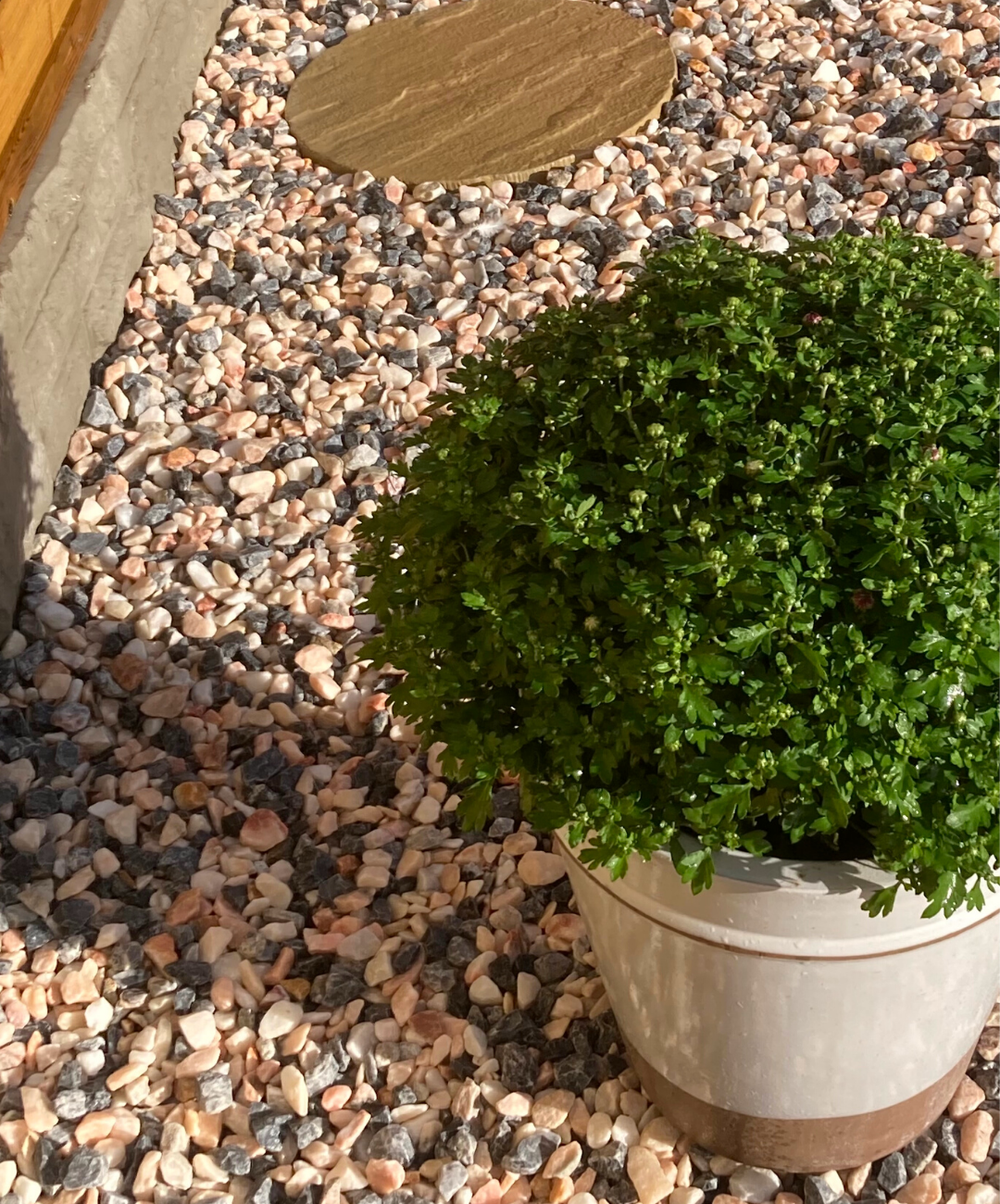 Flamengo gravel used in garden border