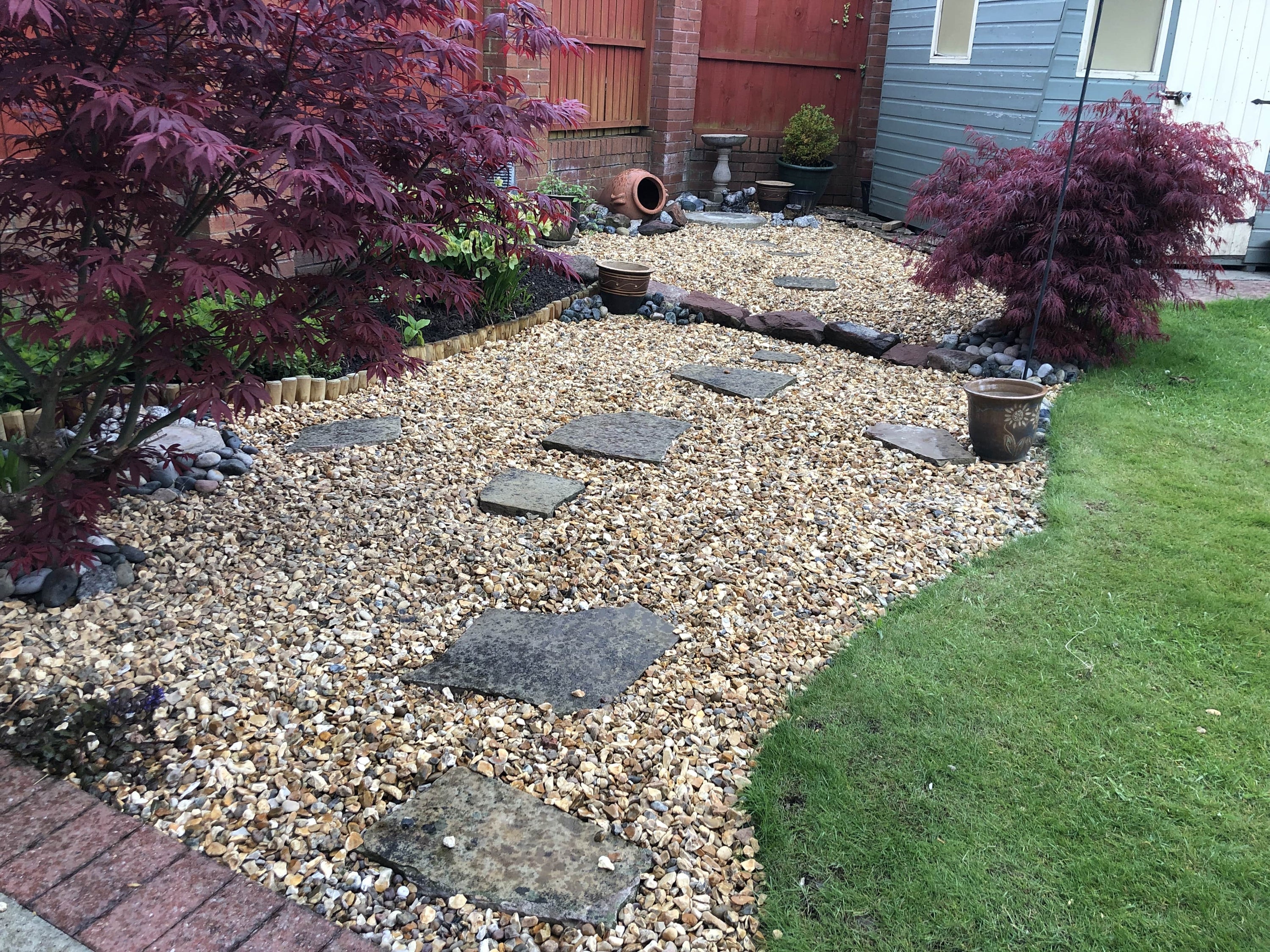 A gravel garden design