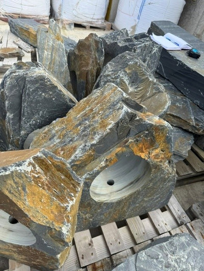 7 x Slate Hollolith's 600mm (2ft) | Drilled | H07