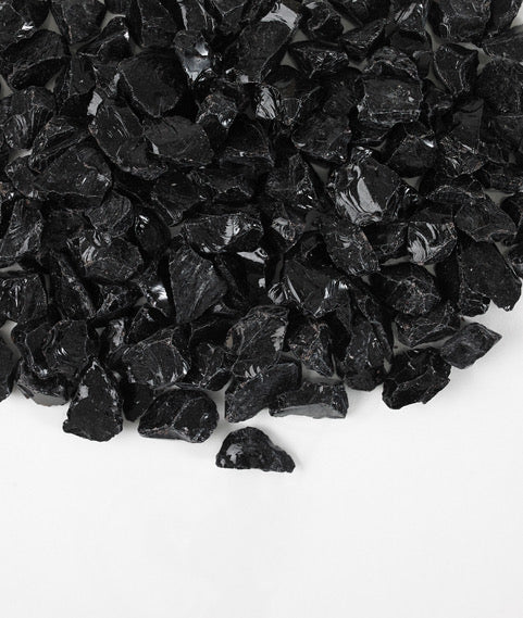 Jet Black Glass Chippings 10 20mm