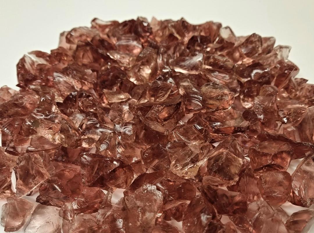 Rose Gold Glass Chippings 10-20mm