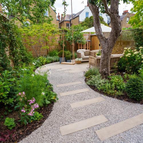 Garden Pathway after gravel grip. Gravel is is bonded.
