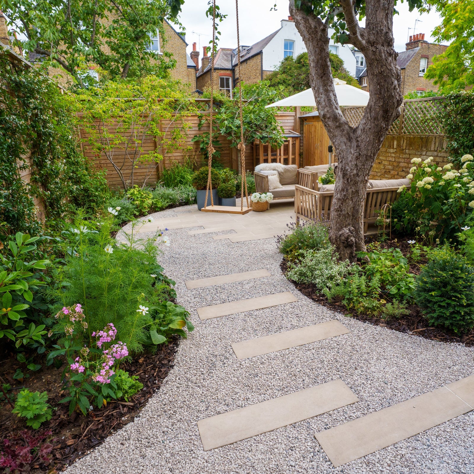 Garden Pathway after gravel grip. Gravel is is bonded.