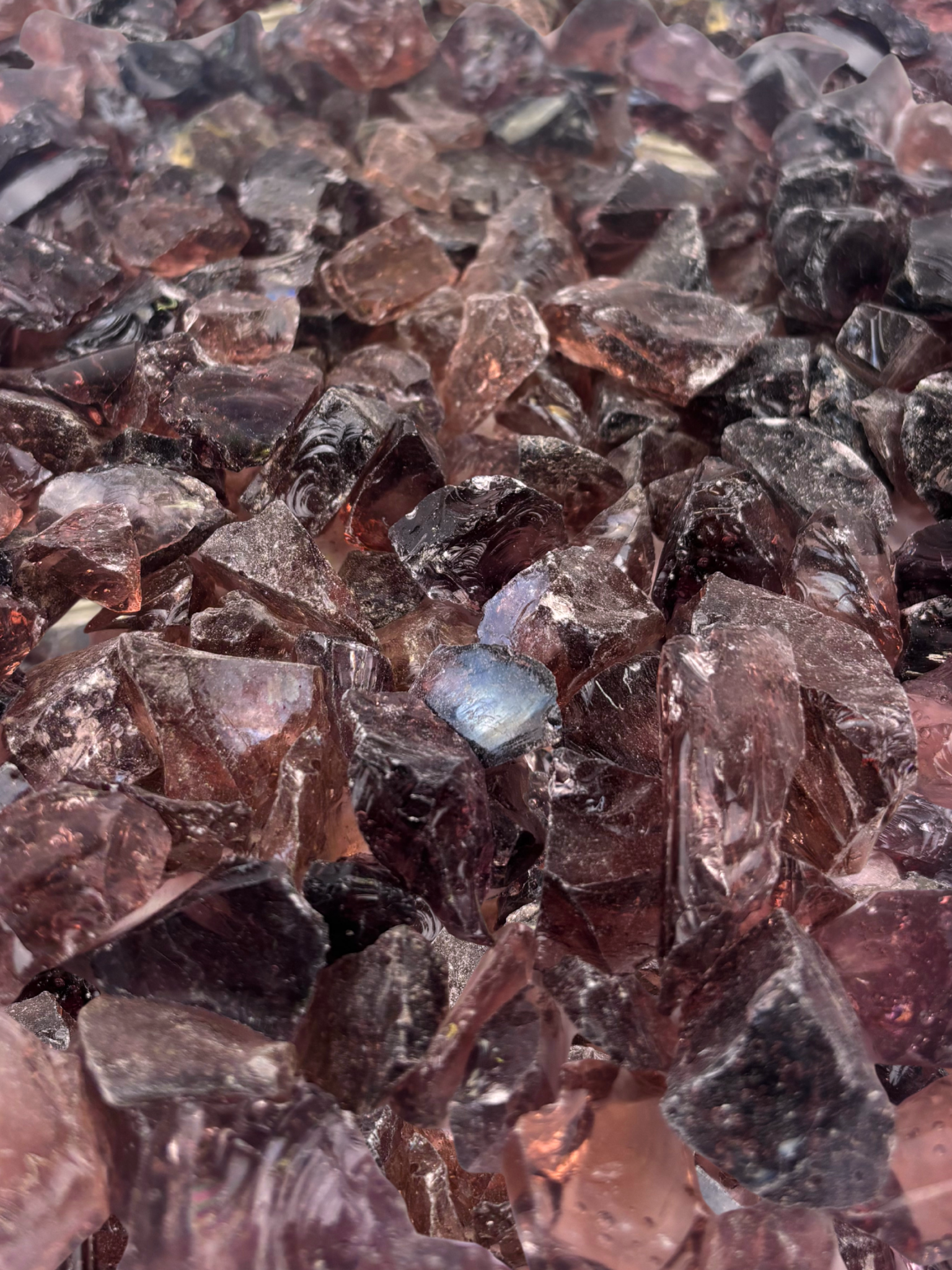 Rose Gold Glass Chippings 10-20mm