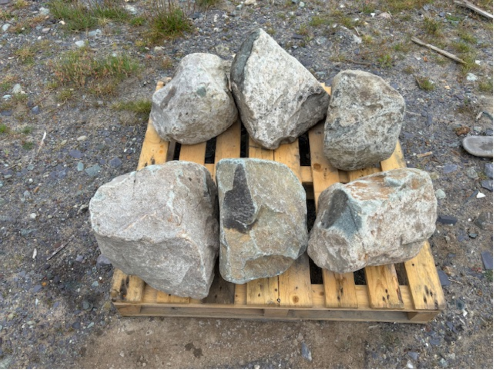 Welsh Quartz and Granite Boulders 350mm - 450mm