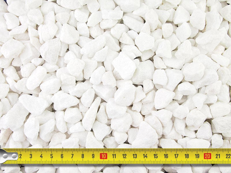 Polar White Marble Gravel 20mm