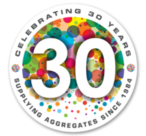 celebrating 30 years supplying aggregates graphic