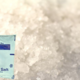 close up of White Rock Salt crystals For Snow and ice 