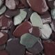 close up image of snowdonia tumbled slate pieces 40mm