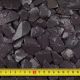 Blue Slate Chippings Up Close With Tape Measure