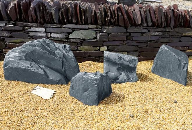 Large Grey Slate Feature Stones