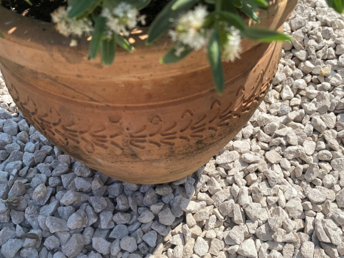 Grey Gravel Plant Pot