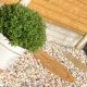 flamengo gravel laid as decorative ground cover in garden