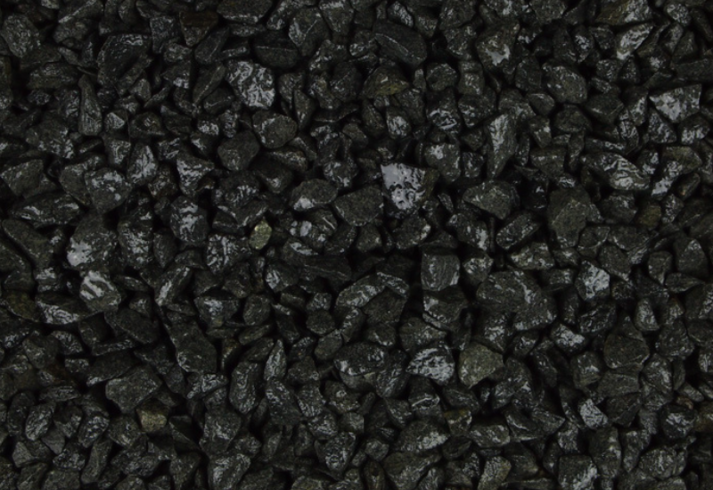 black charcoal granite gravel close up 