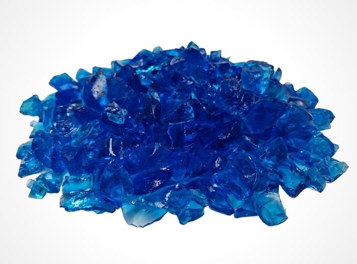 Aquamarine glass gravel