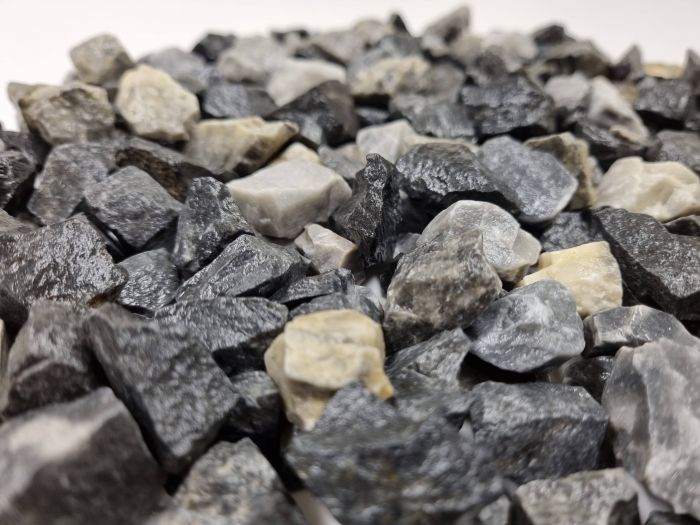 close up photo of black ice gravel chippings