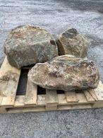 Welsh quartz boulders on a pallet 