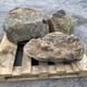 large granite welsh boulder rockery on a pallet ready for delivery 