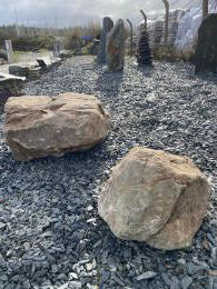 two large welsh granite rockery boulders in stock