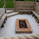 White Stone Steps and Patio 