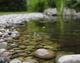 Pond water feature with scottish pebbles and cobbles 