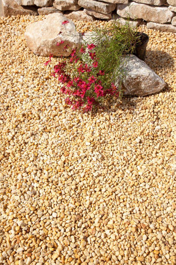 Barleycorn gravel in garden
