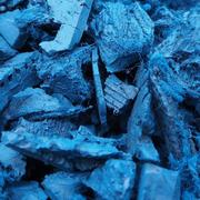 Recycled Blue Rubber Chippings