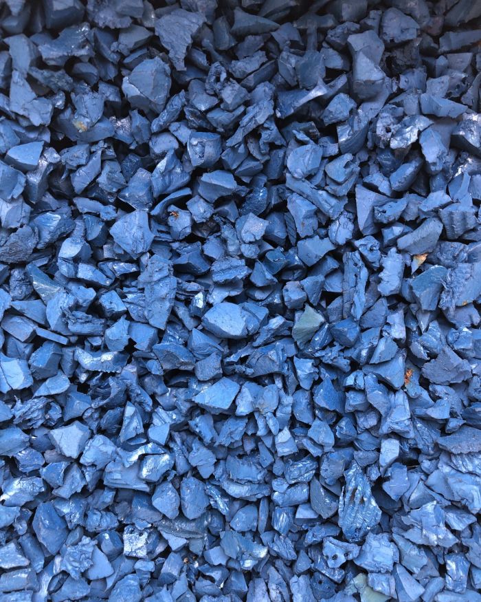 Blue Rubber Chippings